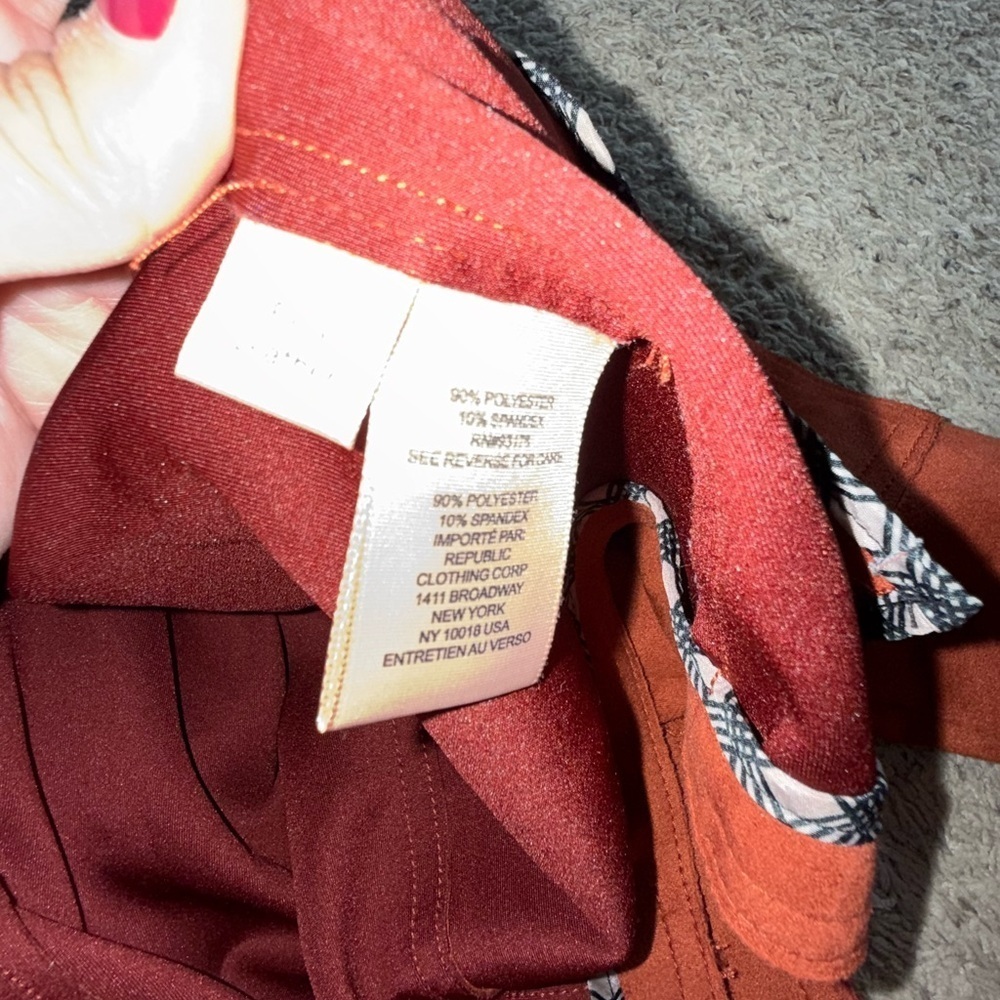 Philosophy Rust Leather Jacket with Metallic Zippers - Picture 3 of 4